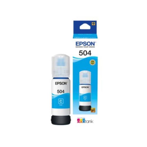 TINTA EPSON ORIGINAL T504 70ML ECOTANK L4150/L4160 COLOR CIAN, T504220-AL