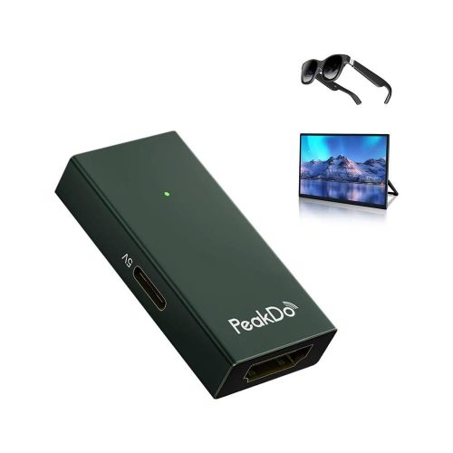 ADAPTADOR HDMI A USB C 4K@60HZ, ADAPTADOR HDMI A TIPO C PARA XREAL ONE/AIR 2 PRO/AIR 2, VITURE PRO/ONE, RAYNEO AIR 2S, ROKID GAFAS AR, MONITOR PORTÁTIL DE PS5/4, XBOX, LAPTOP, PC, VERDE OSCURO