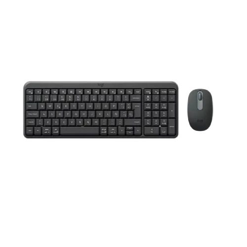 KIT DE TECLADO Y MOUSE LOGITECH MK250 COMPACT, INALÁMBRICO, BLUETOOTH, GRIS, ESPAÑOL, 920-013513