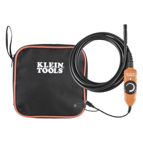 KLEIN TOOLS CÁMARA BOROSCOPIO DE INSPECCIÓN CON CONEXIÓN PARA DISPOSITIVOS ANDROID&REG;. CUELLO DE CISNE BLINDADO DE 10' (3 M) Y 6 LUCES LED, ET16