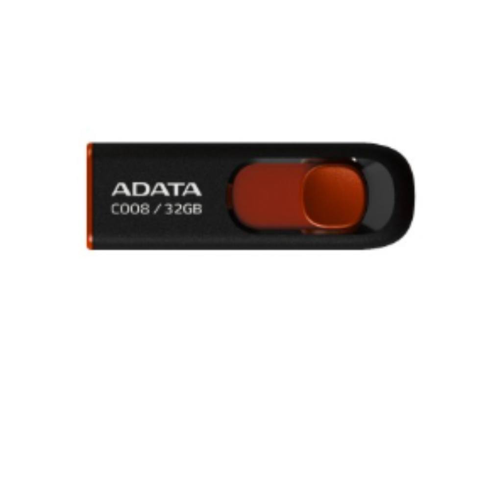 MEMORIA USB ADATA C008, NEGRO, 32 GB, USB 2.0, AC008-32G-RKD