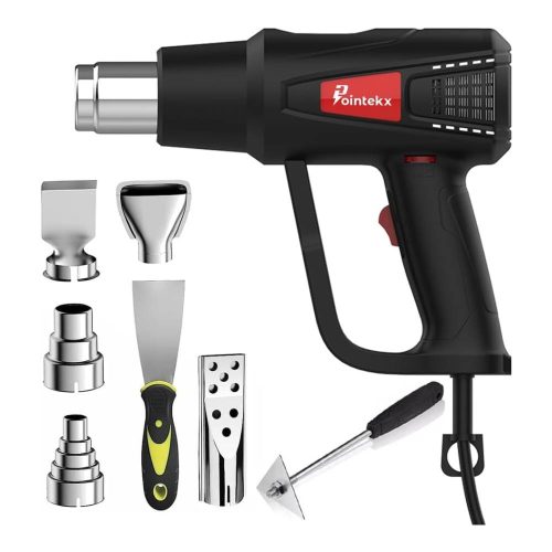 POINTEKX PISTOLA DE CALOR 2000W, PISTOLA DE AIRE 600℃ HOGAR Y TALLER