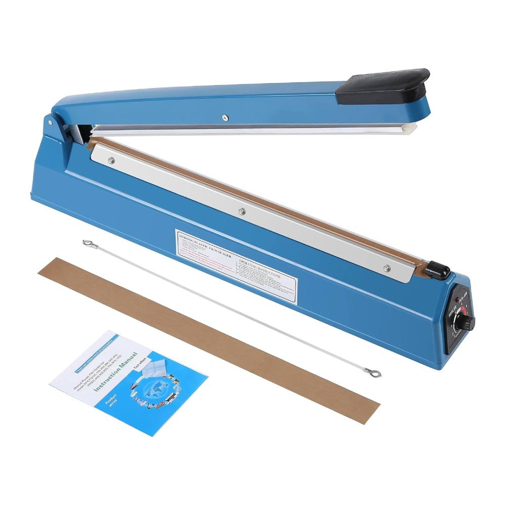 SELLADOR DE CALOR DE IMPULSO MANUAL DE 16 PULGADAS, SELLADOR, MÁQUINA DE SELLADO DE CALOR, MÁS CERCANO PARA PLÁSTICO PE, PP MYLAR, BOLSAS DE PAPEL DE POLIETILENO PARA EL HOGAR, RESTAURANTE