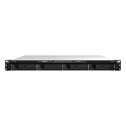 SERVIDOR NAS RACKMOUNT SYNOLOGY 4 BAHÍAS HOT-SWAPPABLE 1U, 2000/1300 MB/S LECTURA/ESCRITURA, 4 PUERTOS 1GBE RJ45, PCIE 3.0 X8, DUAL POWER SUPPLY REDUNDANTE, DSM, ALMACENAMIENTO EMPRESARIAL