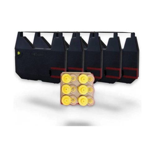 5 CINTAS BROTHER AX10 + 1 CAJA DE CORRECTORAS CON 6 PZAS