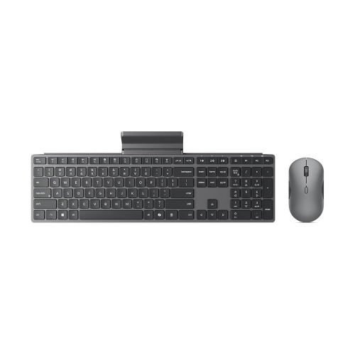 LENOVO 700 COMBO MODERNO DE TECLADO Y MOUSE INALÁMBRICO, DONGLE DE 2.4 GHZ Y CONEXIÓN BLUETOOTH DOBLE, CIFRADO AES-128, DURACIÓN DE LA BATERÍA DE 36 MESES, MOUSE SILENCIOSO, GRIS LUNA