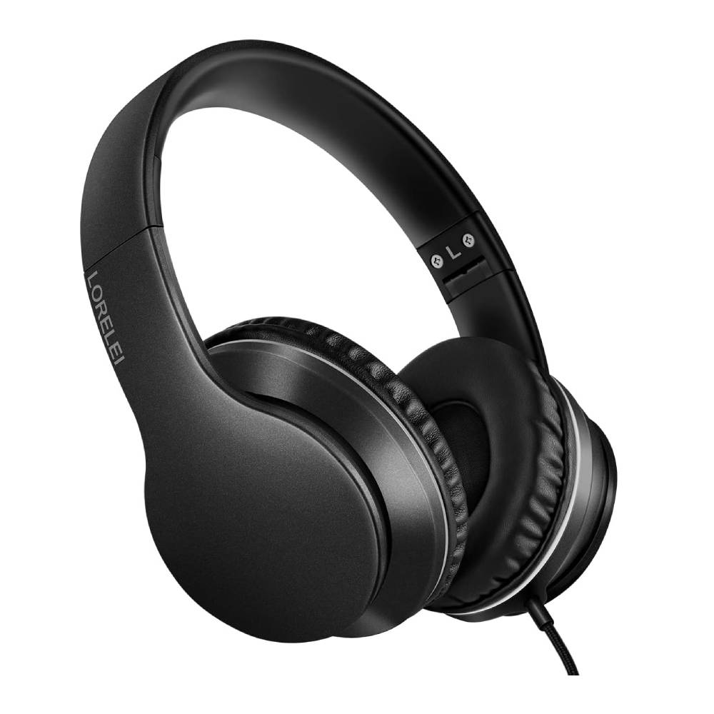 LORELEI X6 - AURICULARES DE DIADEMA CON CABLE, GRAVES ESTÉREO, CON MICRÓFONO, LIGEROS,