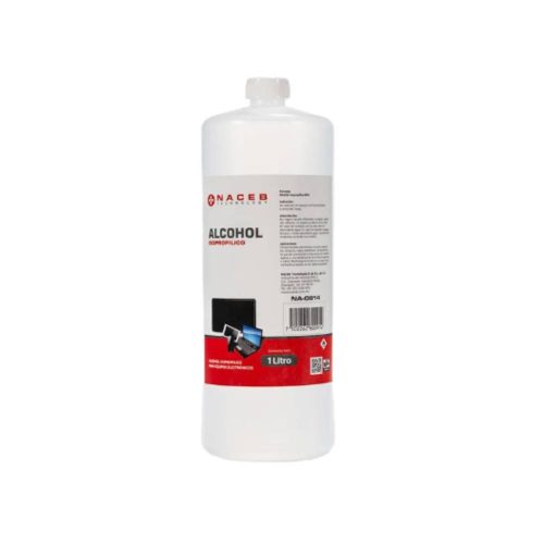 NACEB TECHNOLOGY ALCOHOL ISOPROPÍLICO 99% PARA LIMPIEZA DE PC´S Y ELECTRÓNICA, 1 LITRO, NA-0814