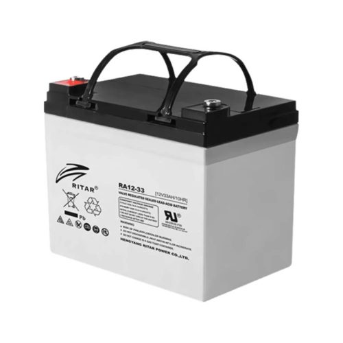 RITAR RA1233 BATERÍA 12 VCC, 33 AH, TECNOLOGÍA AGM-VRLA, APLICACIONES DE UPS, RESPALDO