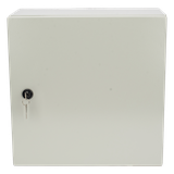 GABINETE DE ACERO IP66 USO EN INTEMPERIE (400 X 400 X 200 MM) CON PLACA TRASERA INTERIOR DE METAL Y COMPUERTA INFERIOR PRECISION PST404020AR