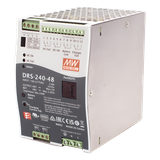 FUENTE DE PODER INDUSTRIAL DE 240W CON CARGADOR DE BATERÍAS MEANWELL DRS24048