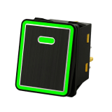 INTERRUPTOR TIPO SWITCH CON LED COLOR VERDE ACCESSPRO APB-08221-G