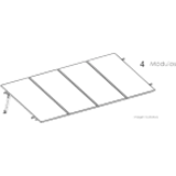 KIT SISTEMA DE MONTAJE SOLAR PARA 4 MÓDULOS BASEL KITBASEL1X4