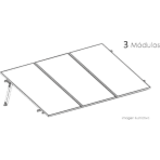 KIT SISTEMA DE MONTAJE SOLAR PARA 3 MÓDULOS BASEL KITBASEL1X3