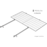 KIT SISTEMA DE MONTAJE FOTOVOLTAICO PARA 8 MÓDULOS A 0° BASEL KITBASEL1X8A0