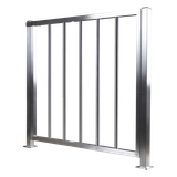 PUERTA DE ACERO INOXIDABLE DE MEDIO CUERPO ACCESSPRO XD-100-MC