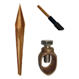 KIT BÁSICO PARA TIERRA FÍSICA CON VARILLA DE 5/8" DE 1.5 M DE LARGO TOTAL GROUND TG-KIT-VAR15